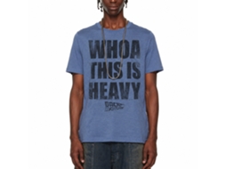 Rockinstone Back To The Future Movie Heavy Heather Light Blue Adult T-shirt Size:xxxl