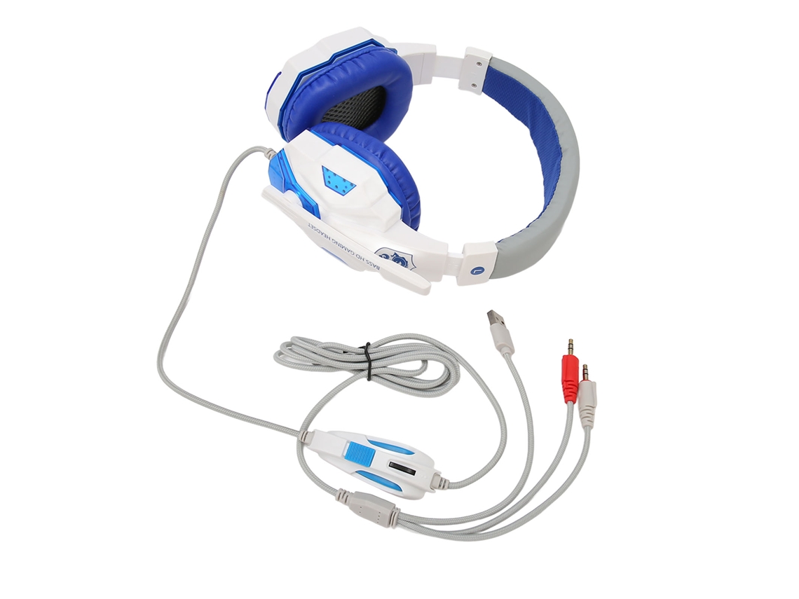 Auriculares para Juegos con Cable 3,5 mm USB Volumen Ajustable Silencio Micrófono Luz PC PS4 Xbox | S/MARCA