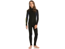 Terno de Neoprene Manga Longa com Zíper Nas Costas Ed Sessions 3/2 Preto 10 Yearsquiksilver
