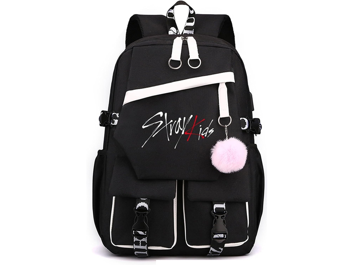 Mochila Roffatide Kpop Stray Kids Com Vários Bolsos, De Ombro Para O Ensino Fundamental E Médio
