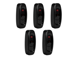 Interruptor De Fio Com Indicador Led Para Lâmpada Mesa Ac 250v 10a Preto