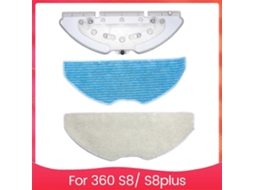 Kit Com 3 Peças De Suporte E Pano De Limpeza Para Aspirador Robô 360 S8 S8plus.