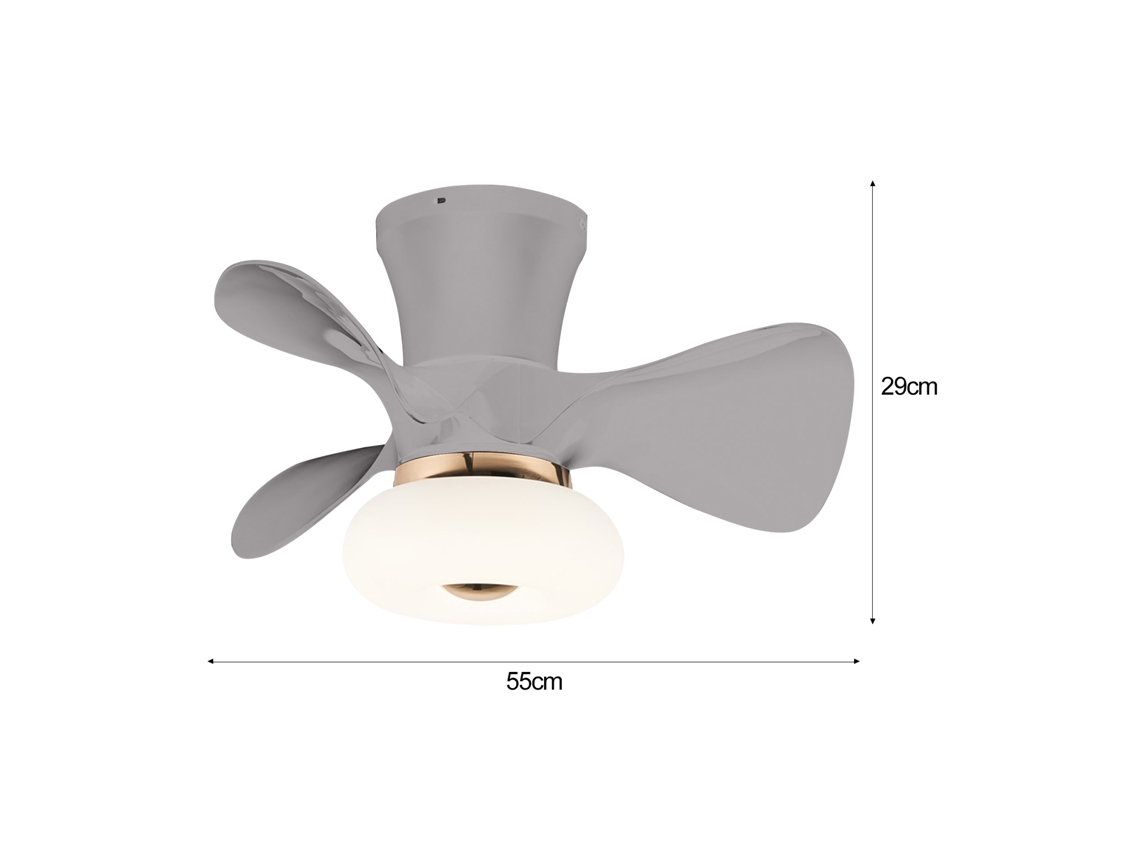 Ventilador De Teto Laxiscreed Com Iluminação Colorida, Comando Remoto E Seis Velocidades