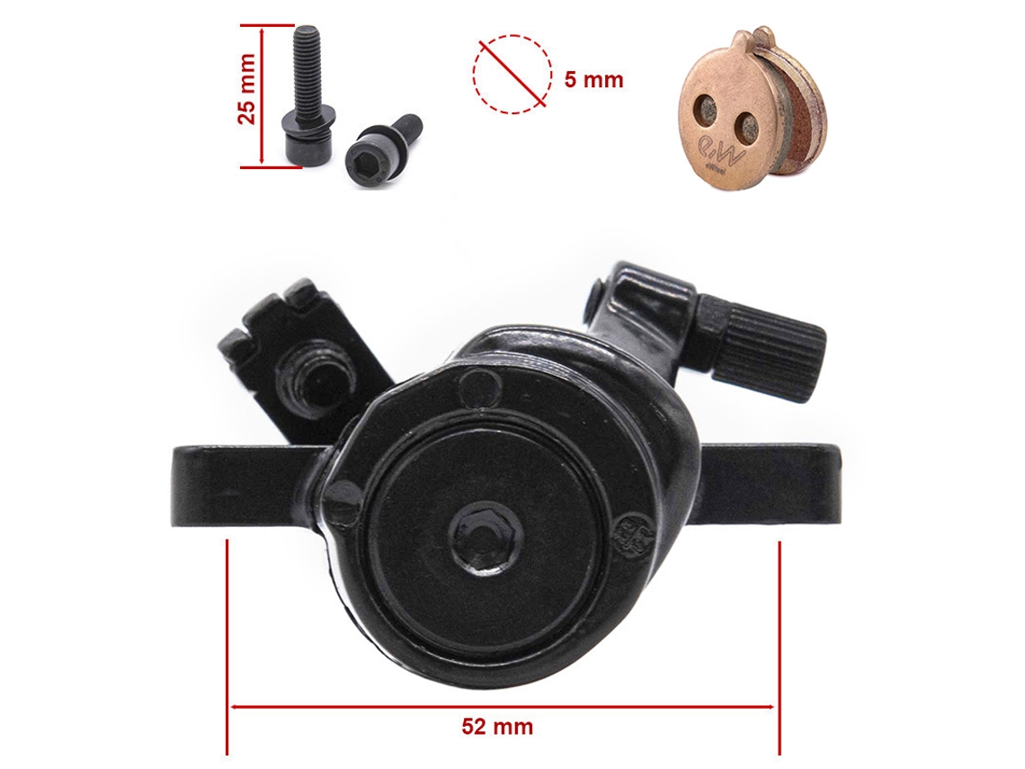 Pinça De Freio Mecânica Ct005-m08 L 50mm Preta Para Série Ninebot F E D