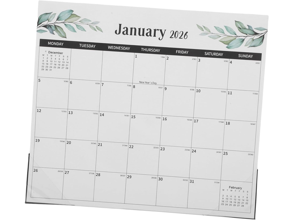 Plano de Calendário para Geladeira 33,00 X 29,00 0,05 Cm Polegadas