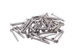 50 Parafusos De Cabeça Treliçada N 6, 32 X 1 1/4 Polegadas Prateados