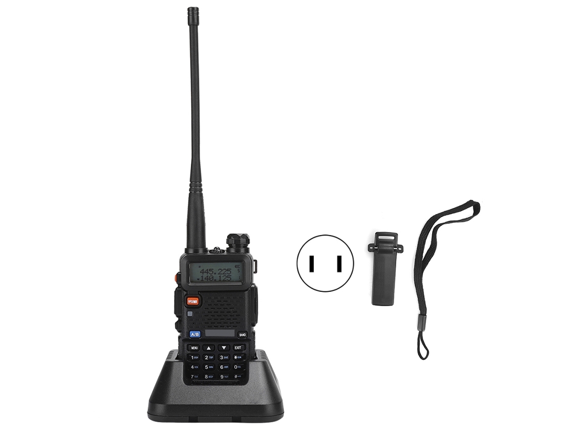 Aetheria walkie Talkie Bf Uv5r 8w Banda Dual Transceptor com Bateria Integrada para Carro