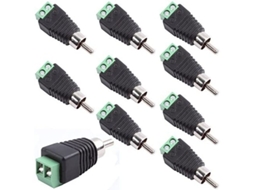 2026 adaptador de Conector Rca Plug Macho para Terminal de Parafuso Av (10 pack)