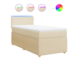 Box Spring Bed, Box Spring Beds Vidaxl Creme Tecido (80 X 200 Cm)