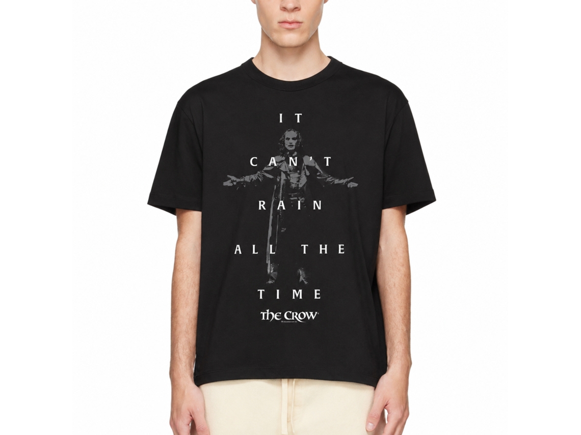Rockinstone The Crow Movie Cant Rain Quote And Photo Black Adult T-shirt Size:xxxl