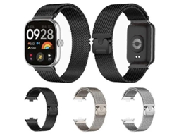 Pulseira Magnética De Aço Inoxidável Estilo Milanesa Para Redmi Watch 6/5 / Xiaomi Smart Band 9 Pro