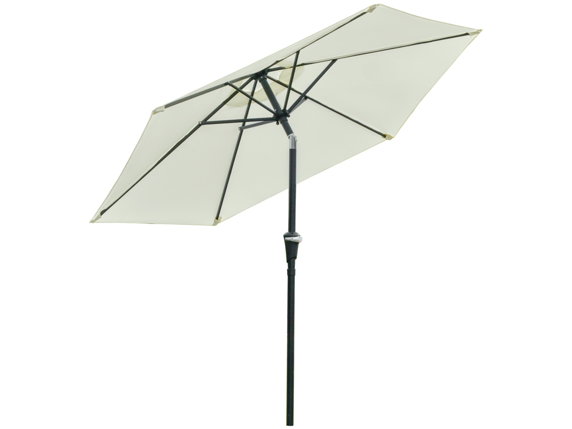Guarda sol de Jardim Ø230x216cm com Abertura Manual, ângulo Ajustável BTFORUS