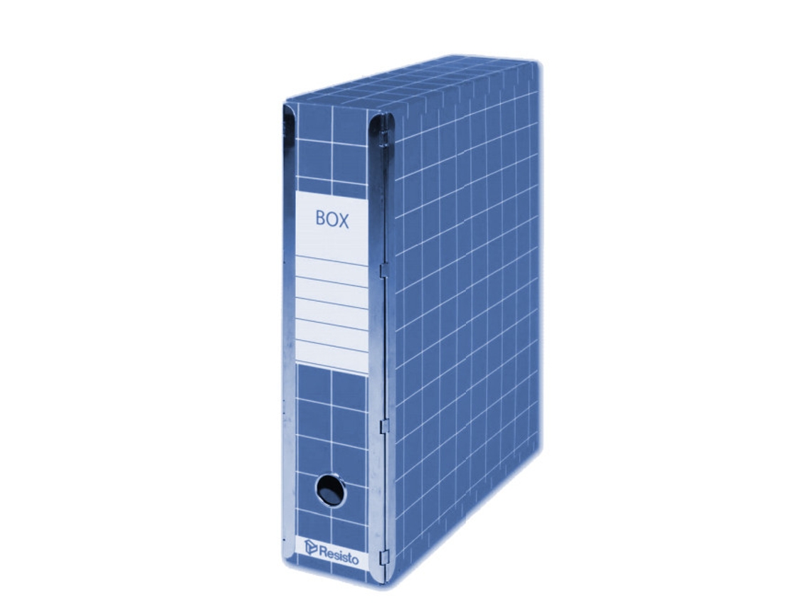 Caixa de arquivo de madeira de papelão azul RESISTO Resx401