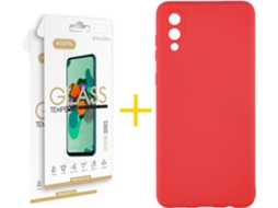 Capa e Película Samsung A02 ACCETEL 2139 Vermelho