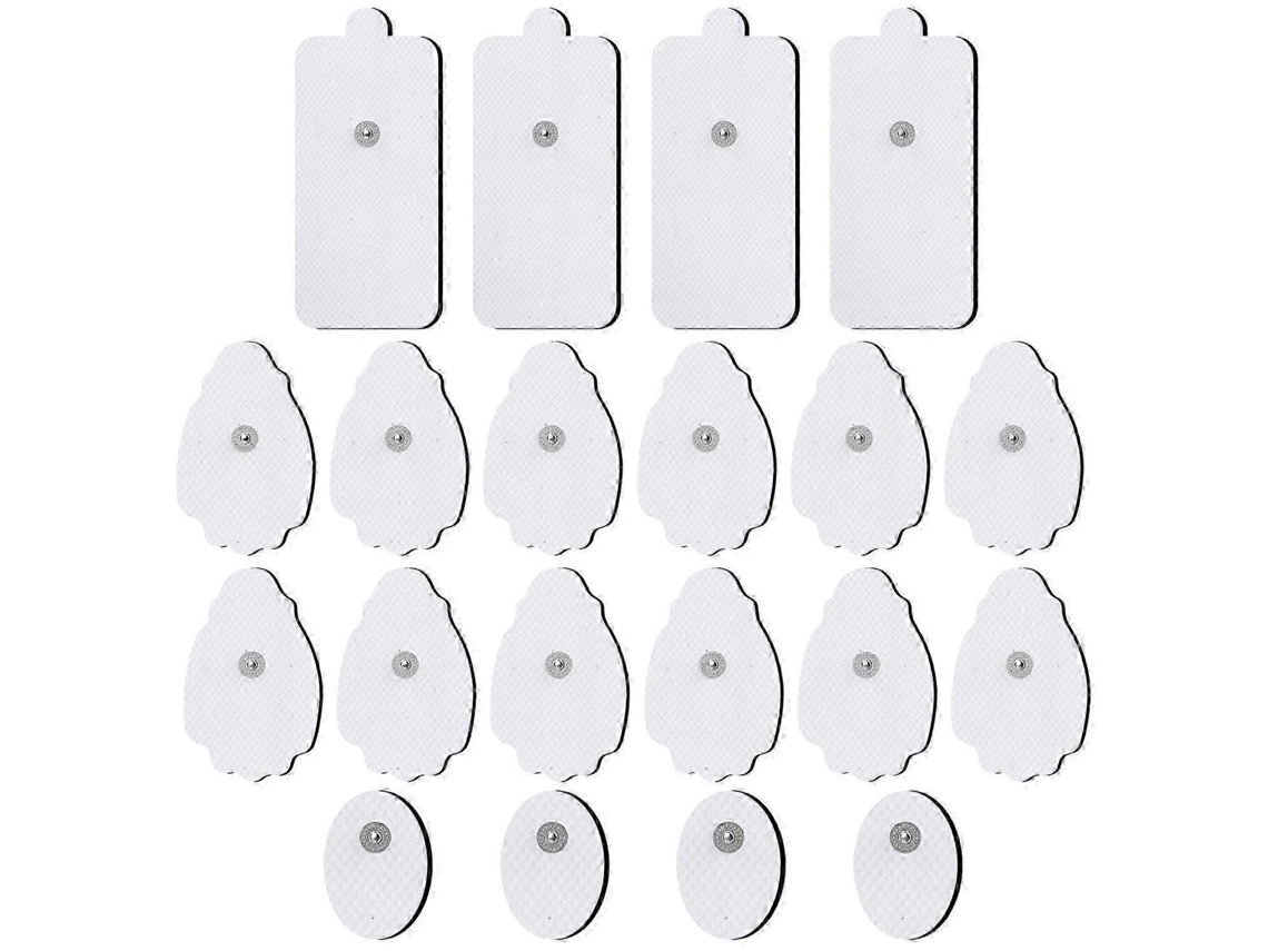 Lurelia Placas De Eletrodo Tens/ems 20 Unidades 5 Cm Conector 3,5 Mm Reutilizáveis Hidrogel