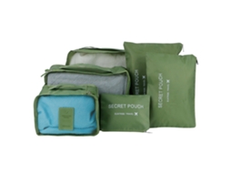 6pcs/set Sacola de Armazenamento para Viagem Organizador de Malas Nylon com Zíper Bidirecional | S/MARCA