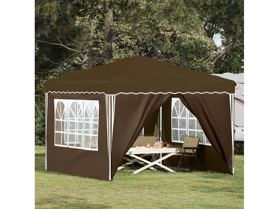Vidaxl Tenda De Festa Pop-up 288 X 288 X 245 Cm Cinzento-acastanhado