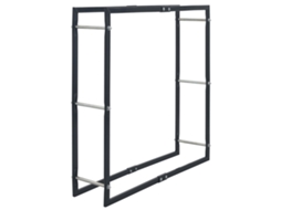 Firewood Rack, Firewood Racks Vidaxl Preto Aço (100 X 25 X 100 Cm)