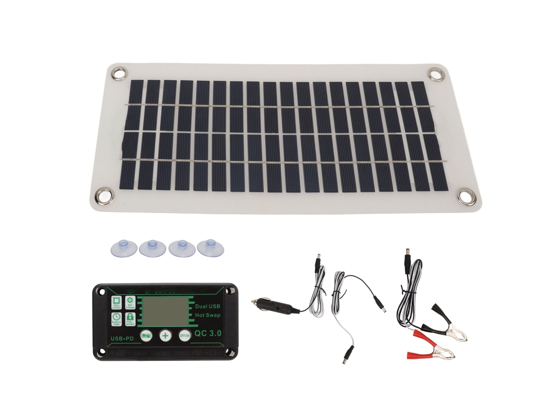 Painel Solar Portátil 30W Dc 12V 24V com Controlador Primerox