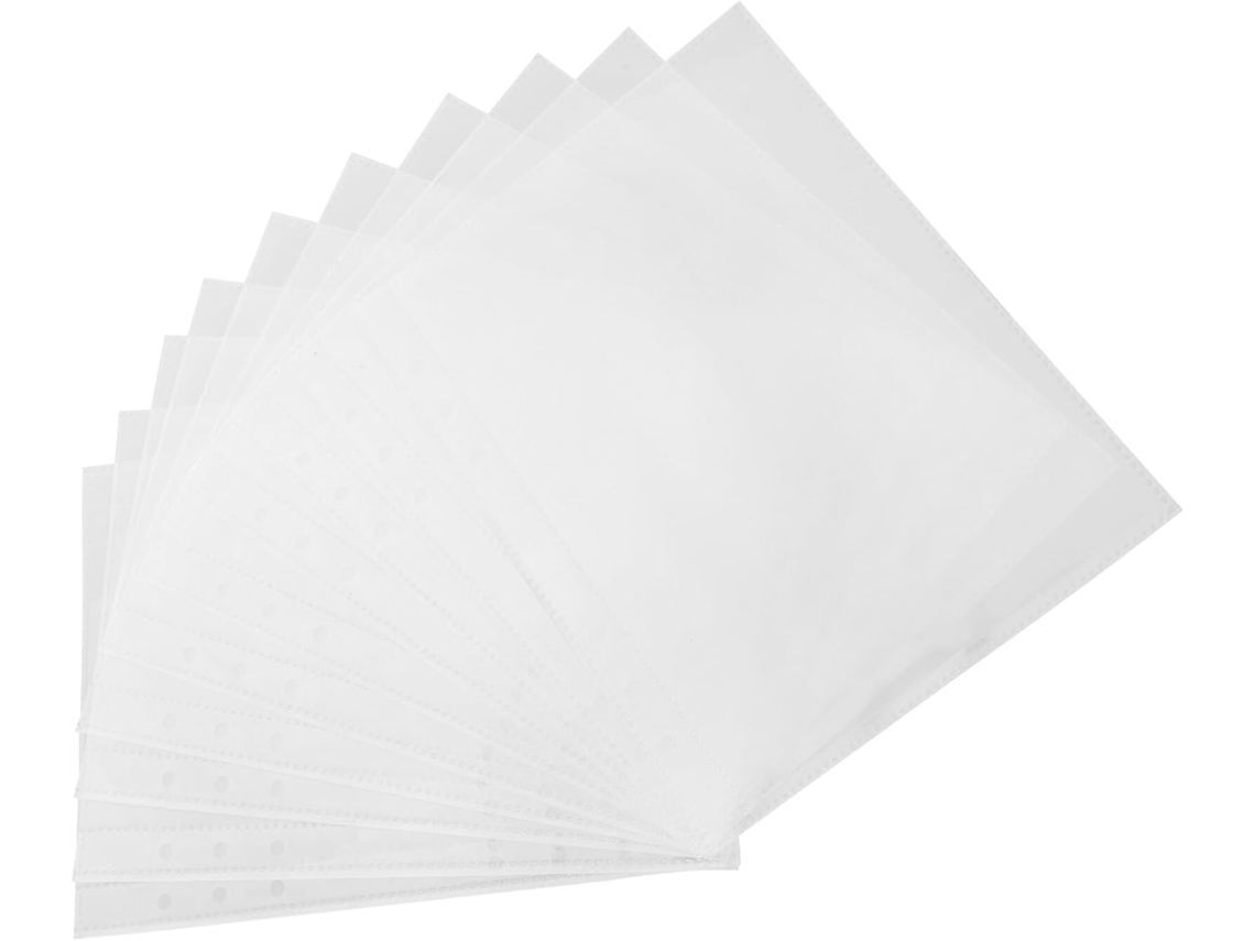 Protetores De Arquivo A5 Em Pvc Transparente, 20-bolsos Para Folhas Soltas E Cartões, Capas Criativas Para Escritório E