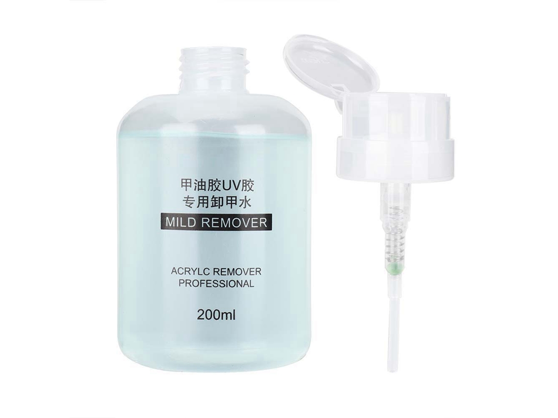 Removedor De Esmalte Para Unhas (capacidade Grande De 200ml, Design De Frasco Com Pressão) + Eoocoo