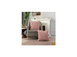 Conjunto De 2 Capas De Almofada E Fronhas, Capas De Almofada Decorativas De Pele Sintética Supermacias E Rosa Para Sofá E Sala De Estar, 45x45 Cm