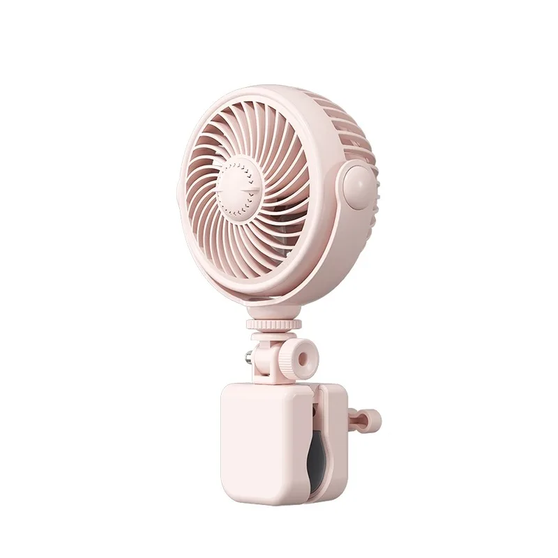 Ventilador de Encaixe, Ajuste Flexível de 720°, Três Velocidades de Vento MDUG (rosa)