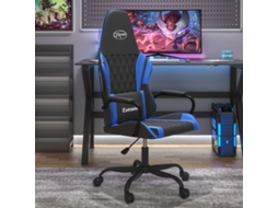 Vidaxl Cadeira De Gaming Couro Artificial Preto E Azul