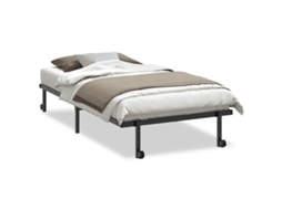 Bed Frame, Bed Frames Vidaxl Preto Aço (100 X 200 Cm)