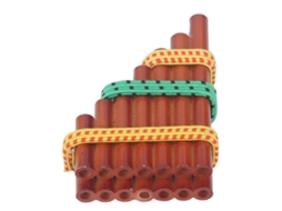 Ats flauta de Pã de Bambu para Casa de Bonecas Instrumento Musical Decoratsivo Móvel Brinquedo Miniatsura