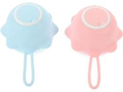 Conjunto De 2 Escovas Silicone Para Banho Healifty, Para Bebês E Adultos, Com Design Ergonômico Para Uma Limpeza Suave