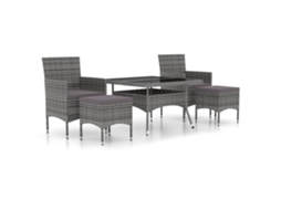 Garden Dining Set, Garden Dining Sets Vidaxl Cinzeto Rattan / Vime (120 X 120 X 75 Cm)