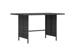 Vidaxl Mesa De Jantar Para Jardim 110x70x65 Cm Vime Pe Cinzento