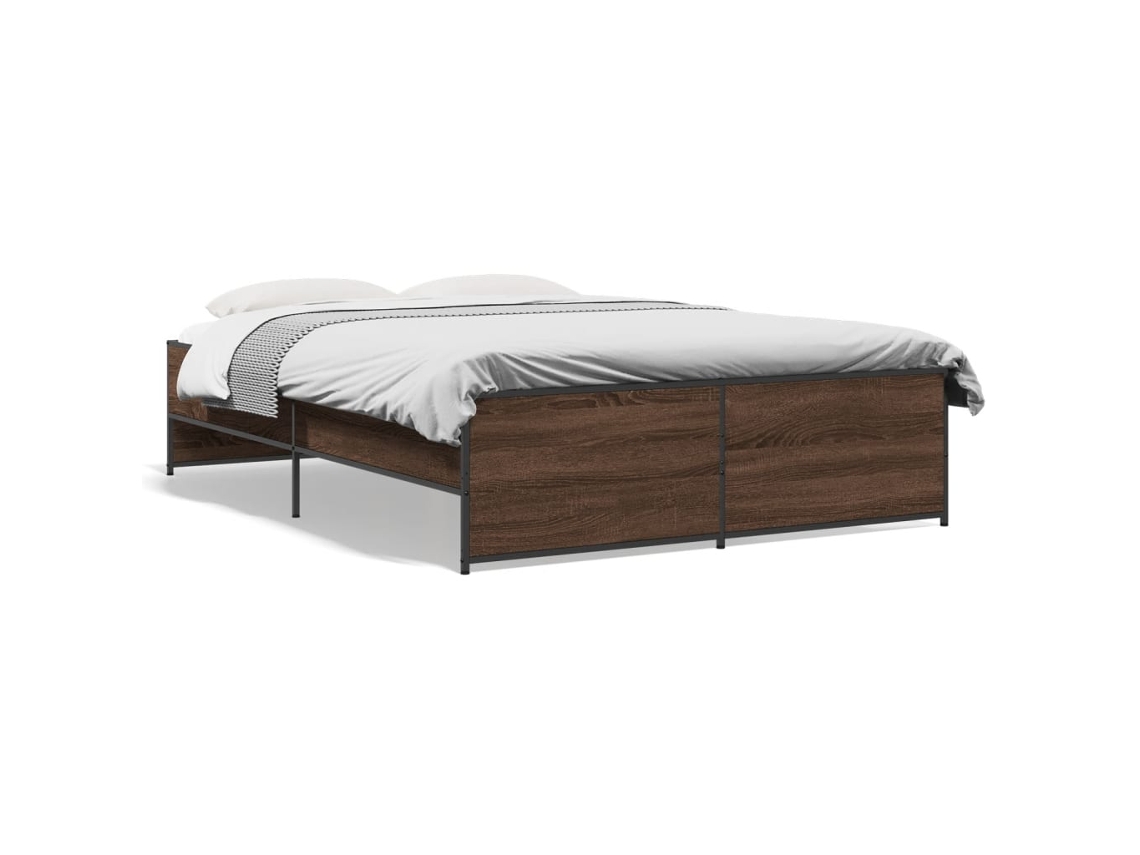 Bed Frame, Bed Frames Vidaxl Marrom Madeira Processada (120 X 200 Cm)