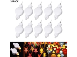 Conjunto de 10 Mini Lanternas Suspensas com Luzes Led para Lanternas de Papel e Balões CHABERLU