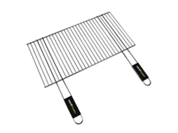 Grelha De Aço Para Churrasco A Carvão Cookin Garden Grelha Retangular 57 X 30 Cm