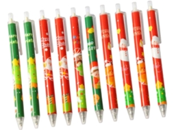 20 Canetas Em Gel Natalinas Para Estudantes, Ergonômicas, Leves E Com
