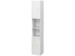 Gabinete Banheiro 30x30x181,5cm 2 Armários E 2 Nichos, Branco