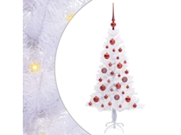 Conjunto 1 Árvore De Natal Artificial Vidaxl Branco Pvc (120 Cm)