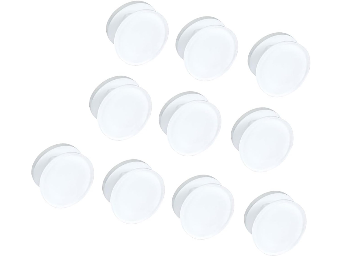 Conjunto de 10 clipes adesivos de transferência térmica em acrílico transparente, medindo 30 x 30 mm, Pendurar Ideais