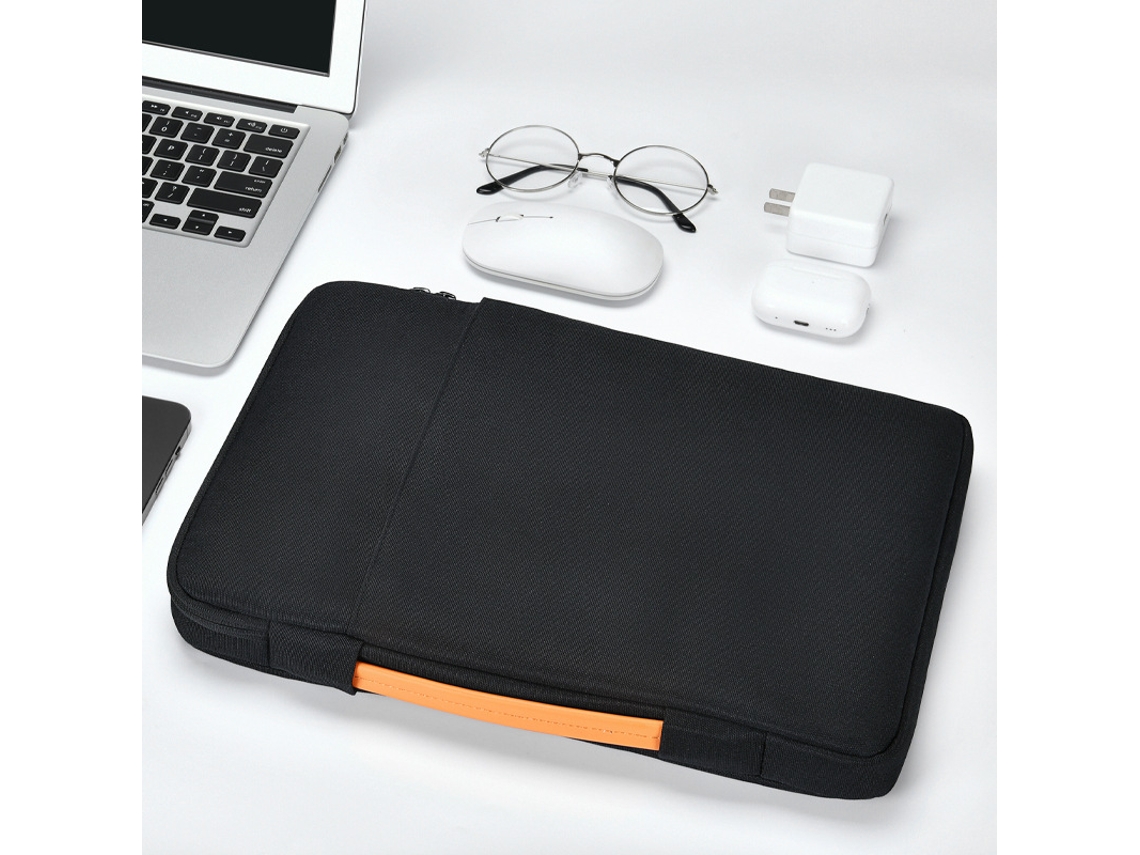 Bolsa Para Laptop Preta Escura Fzb005c Com Veludo E Design à Prova De Choque 13,3 Polegadas 14 14,2 Polegadas Yunzii