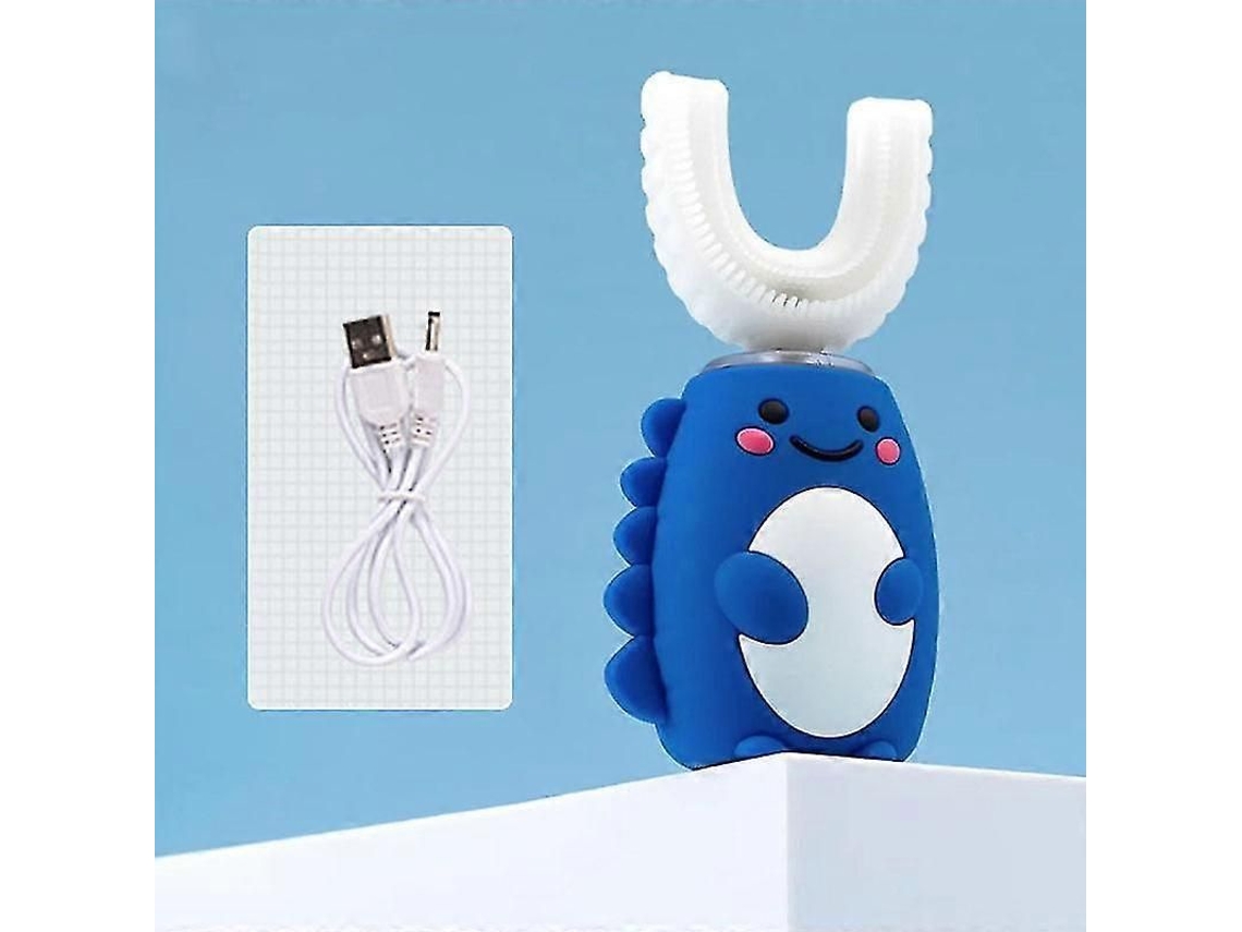 Escova de Dentes Elétrica Infantil em Formato U com Rotação 360 ​​graus, Ferramenta Inteligente Limpeza Buca L para Crianças. GOKOCO