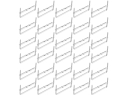 Conjunto de 50 clipes de papel metálicos Operitacx, dupla face, espaçamento de 80 mm, resistentes para massas.