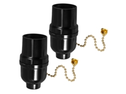 Soquete De Baquelite De 2 Peças Com Corrente Para Luminária De Teto Com Fio