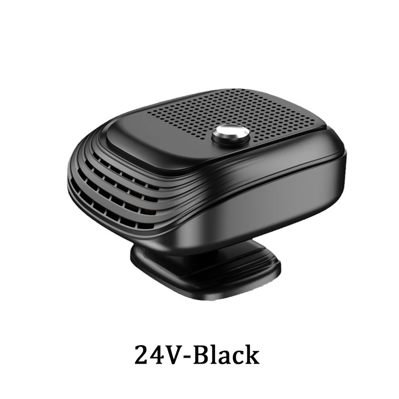 (preto 24v) Aquecedor De Carro De 150w Com Velocidade De Ventilação Ajustável E Desembaçador Elétrico Do Para-brisa.