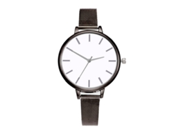 Relógio de Pulso Feminino de Quartzo com Pulseira de Malha Liga Estilo Simples e Fashionable