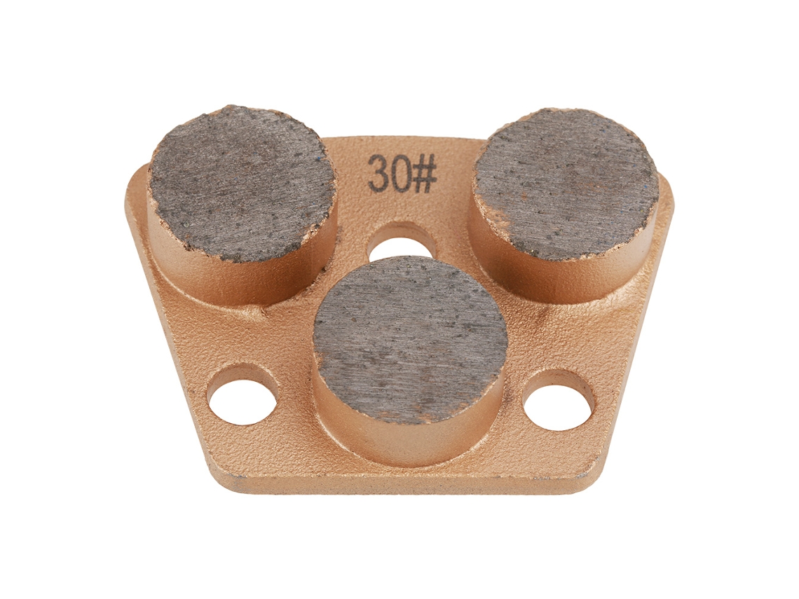 Disco de desbaste diamantado trapezoidal para misturador de areia 30 (3 furos, 3 dentes redondos)