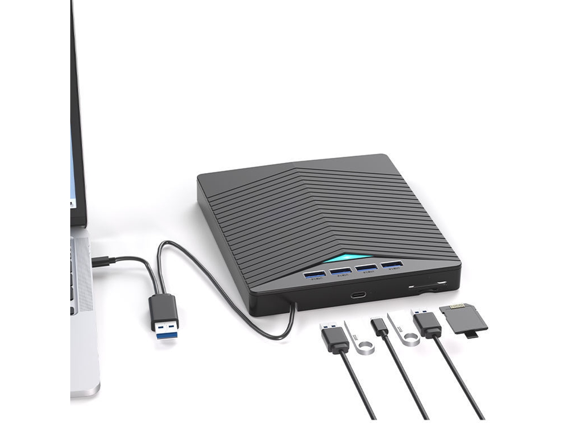 Unidade Óptica Externa Dvd rw com Interface Usb 3.0, Type C, Sd/Tf, ZYBLSSBB