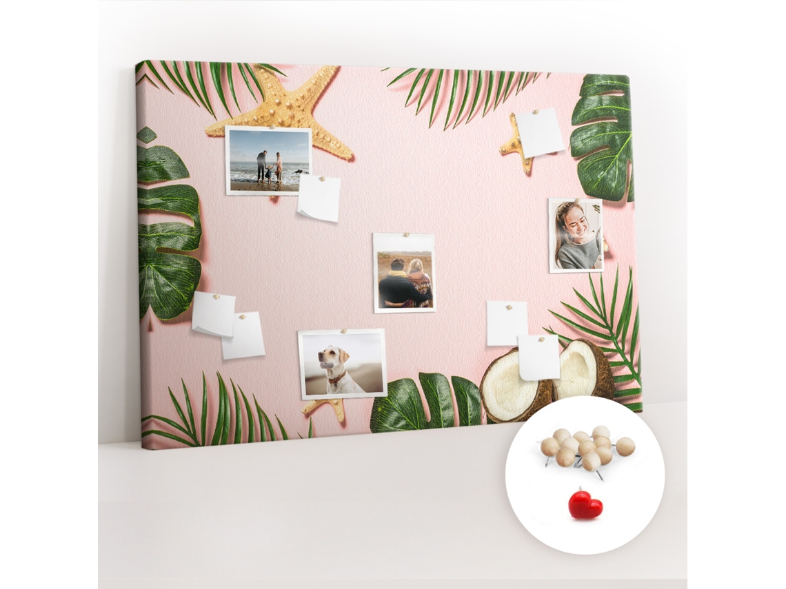Quadro De Cortiça Com Impressão Clima De Verão Para A Sala De Estar Espelharte (120x80 Cm)