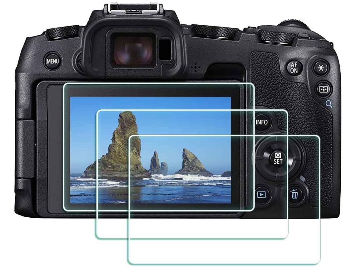 Protetor de Ecrã para Canon Eos Rp Ar Transparência Película Protetora de Vidro Temperado para Câmeras CUICH (3 Pack)